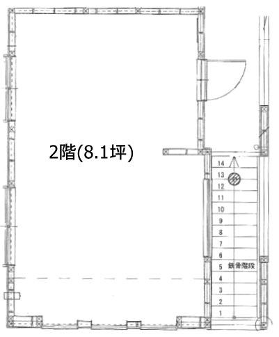 (仮)太子堂4丁目新築店舗2F 間取り図