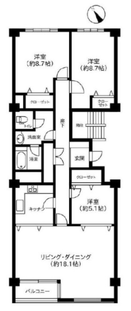 グリーンファンタジアビル603 間取り図