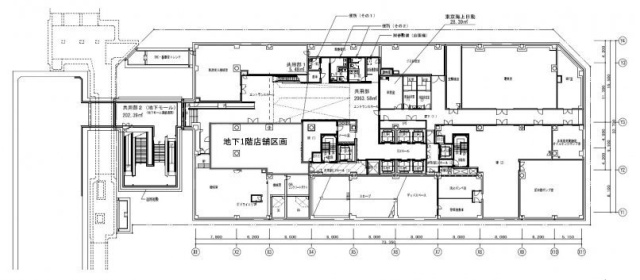 みなとみらいビジネススクエアーB1F 間取り図