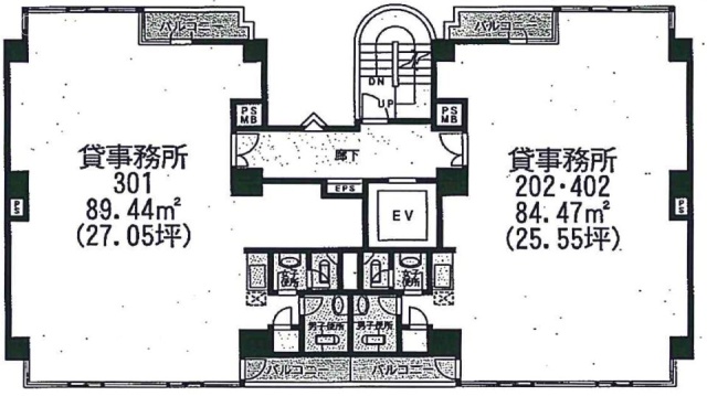 ツインビル中田402 間取り図