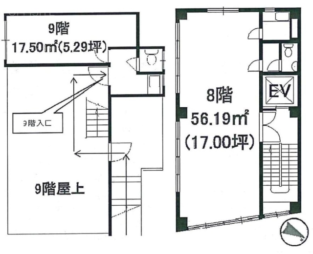 ACE日本橋ビル8F～9F 間取り図