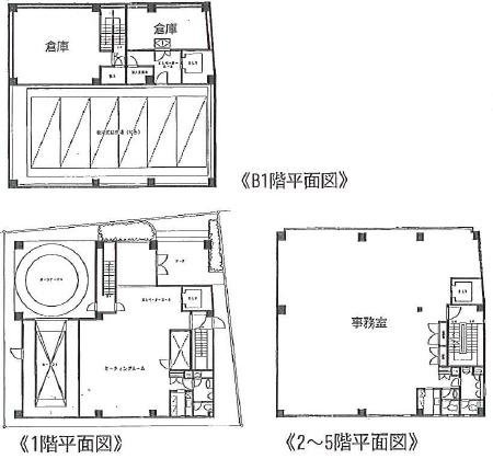 TK第2ビルB1F～5F 間取り図