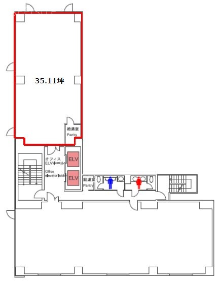 日総第8ビル2F 間取り図