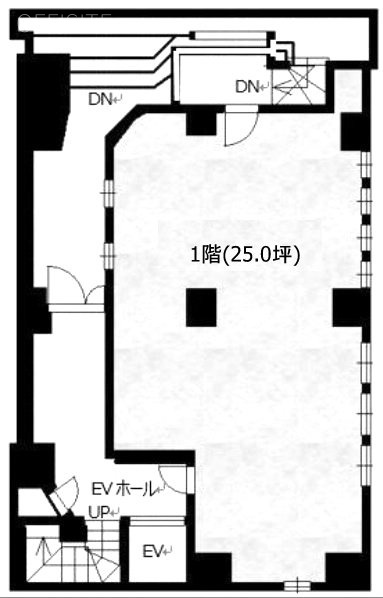 神田坂田ビル1F 間取り図