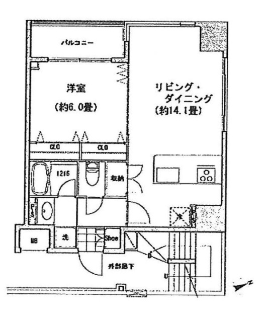 リヴシティ中央区築地ビル501 間取り図