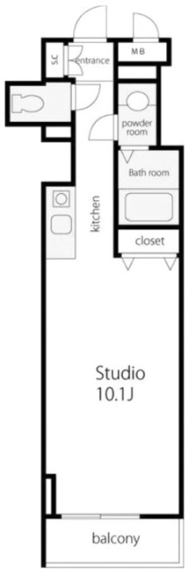 VORT銀座residence602 間取り図