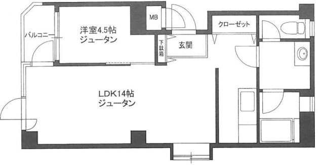 三田ヒルズビル202 間取り図