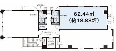 関内川島ビルB 間取り図