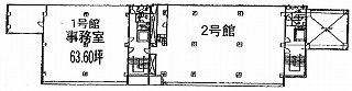 TK-WEST1号館ビル4F 間取り図