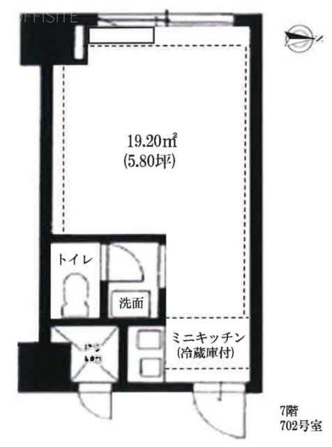 渋谷南平台ビル702 間取り図