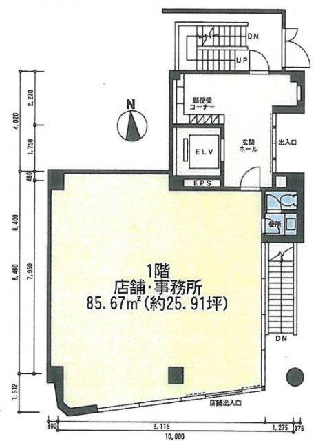 芝大門ヤマトビル1F 間取り図