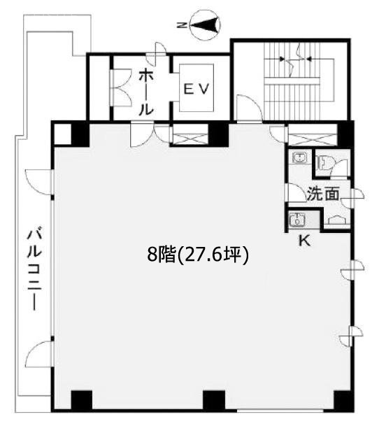 MR(エムアール)ビル8F 間取り図