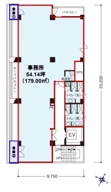 日本橋IPビル5F 間取り図