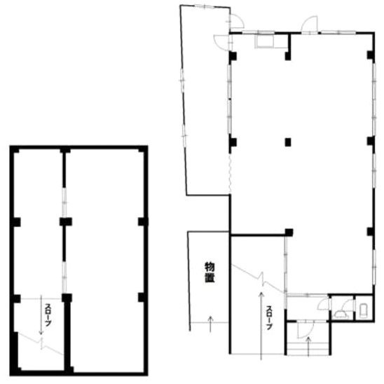 メゾン観京ビルB1F～1F 間取り図