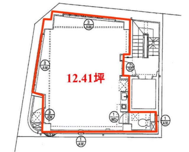 Kビル3F 間取り図