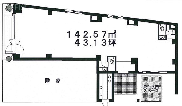 ロイヤル双葉1F 間取り図