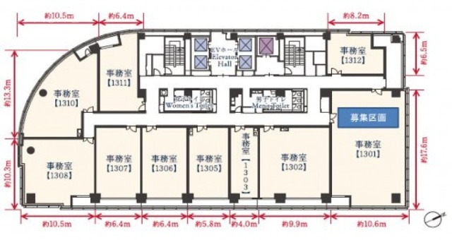 ワテラスアネックス1301 間取り図