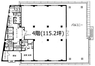 麻布ウエストビル4F 間取り図