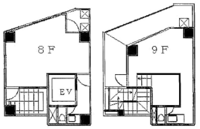 銀座NSビル8F～9F 間取り図