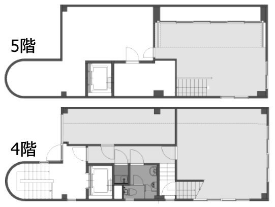 イマス新大橋ビル4F～5F 間取り図