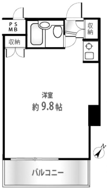 藤和六本木コープⅡビル4F 間取り図