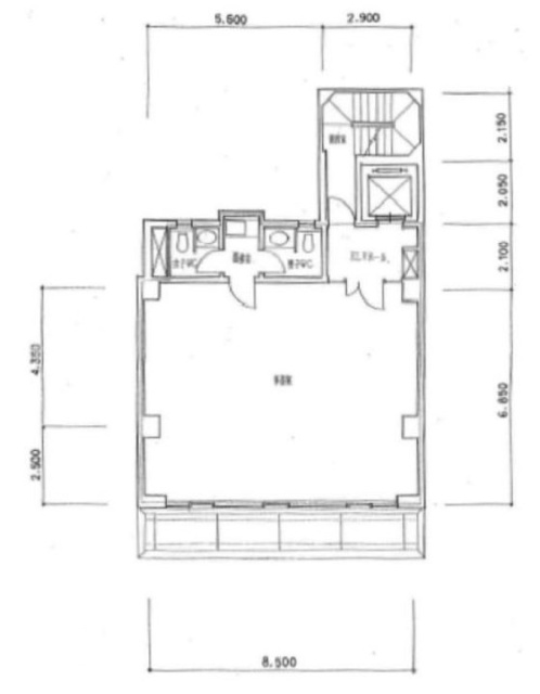 京橋日英ビル4F 間取り図