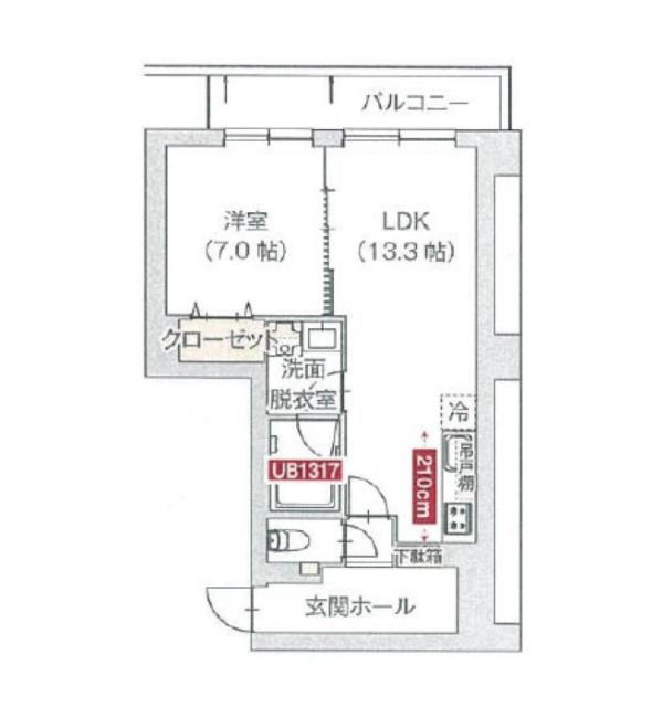 SK北参道ハイム101 間取り図