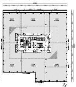 仮)千駄ヶ谷センタービル建替計画3F 間取り図