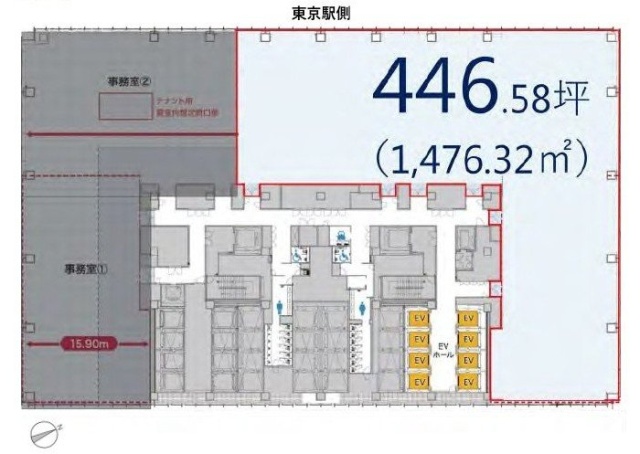 TOFROM YAESU TOWER(トフロムヤエスタワー)11F 間取り図