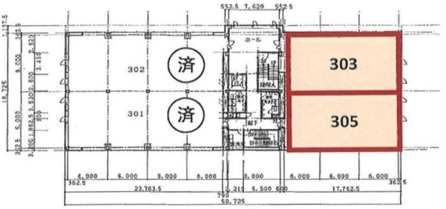 クレインド(天幸53)ビル305 間取り図