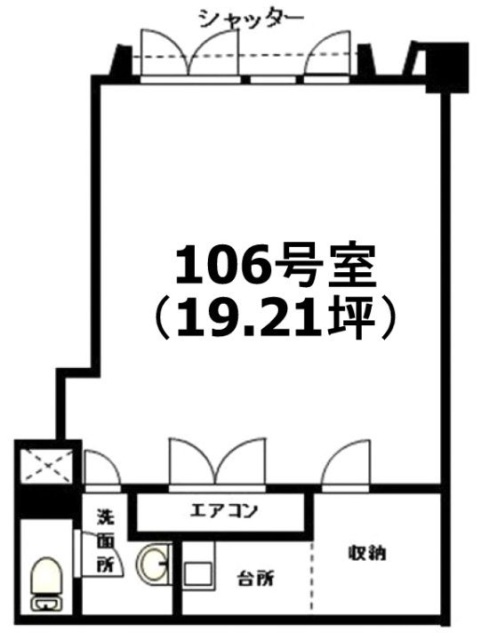 上野永谷タウンプラザ106 間取り図