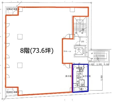 オーキッドプレイス田町ビル8F 間取り図