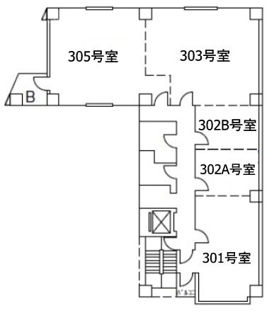 山萬ビル301・302A 間取り図