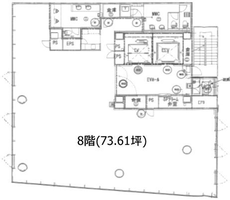 Daiwa目黒スクエア8F 間取り図