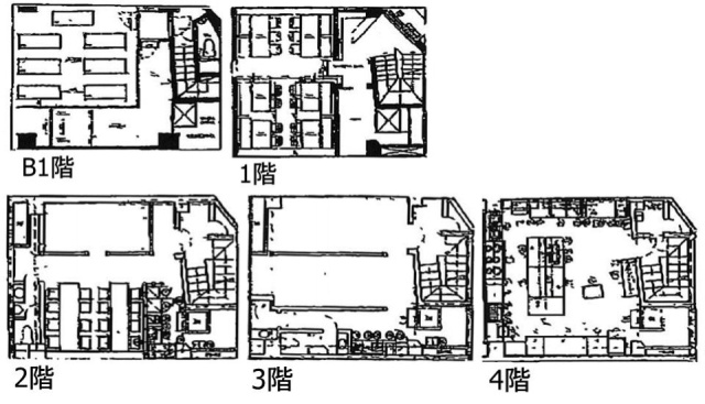 TOMOビルB1F～4F 間取り図