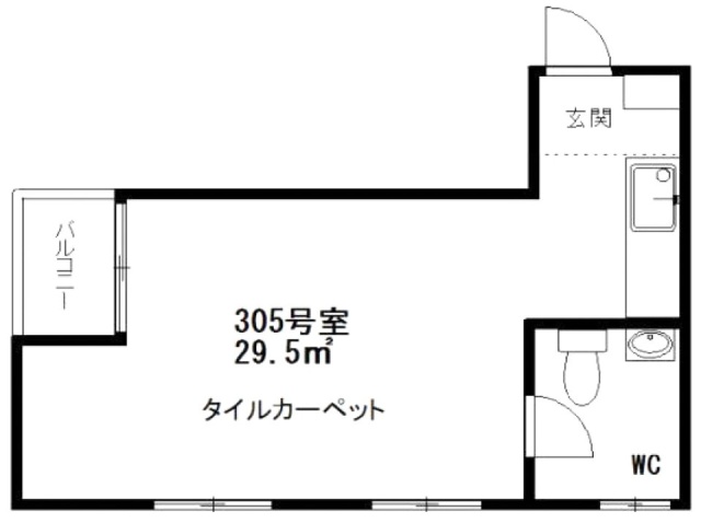 原宿ジートルンクビル305 間取り図
