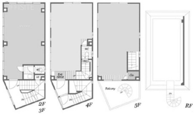 土田ビル2F~5F 間取り図