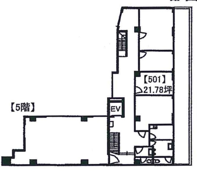 チャリ千駄ヶ谷5F 間取り図