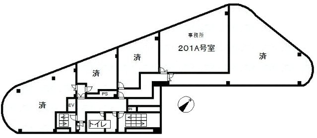 第10吉田ビル201A 間取り図