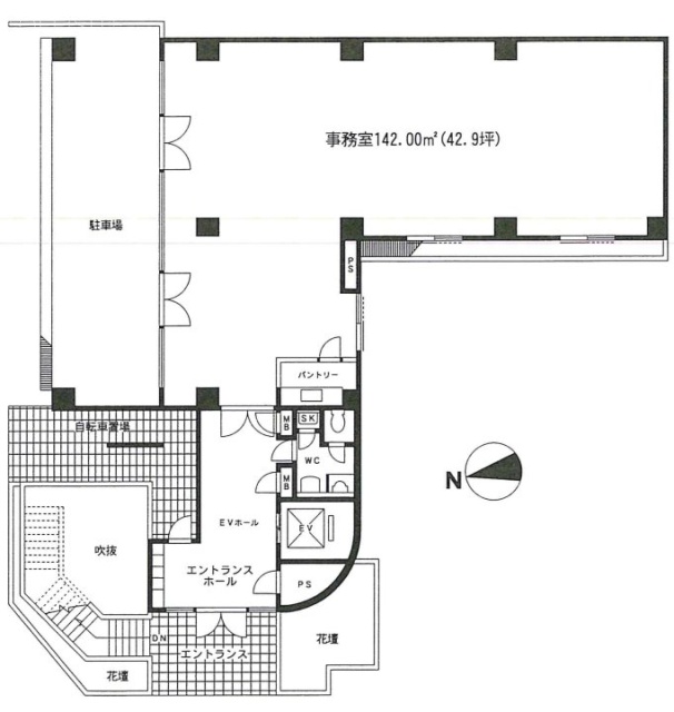 アイザック東麻布1F 間取り図