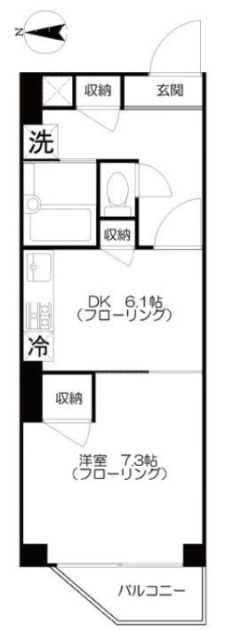 マイスタークエーレ西新宿202 間取り図