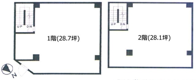 向島5丁目ビル1F～2F 間取り図