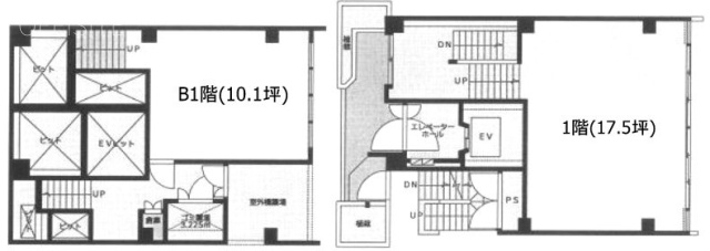 2113雷門B1F～1F 間取り図