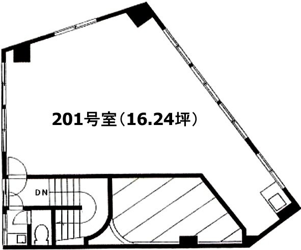 近藤ビル(六栄ビル)201 間取り図