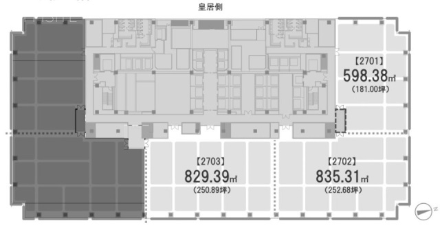 Otemachi Oneタワー2702 間取り図