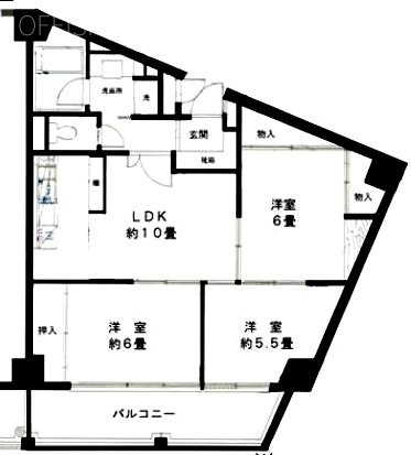 ストーク新宿3F 間取り図