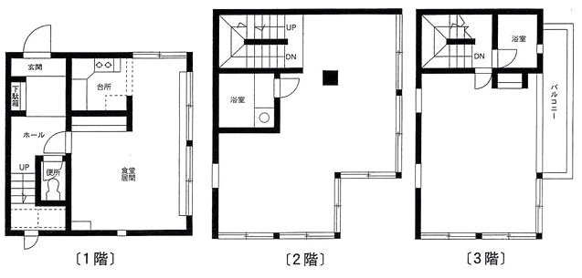 船木ビル1F～3F 間取り図