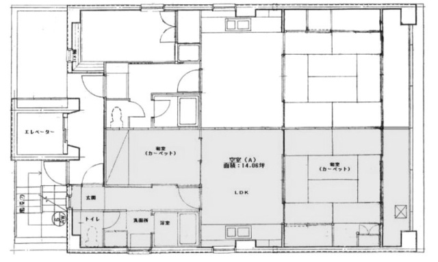ル・グラシエルBLDG.36A 間取り図