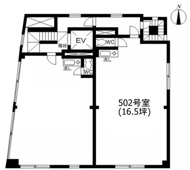 サスガ第2ビル502 間取り図