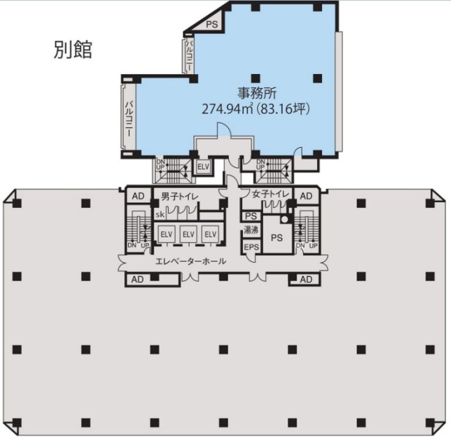 東建インターナショナルビル別館3F 間取り図